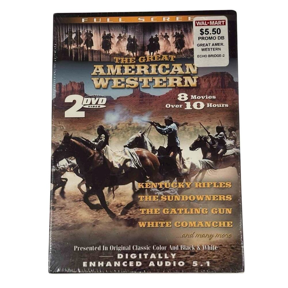 The Great American Western 2-DVD Set Echo Bridge 2006 Sealed 8 Movies